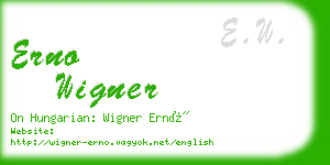 erno wigner business card